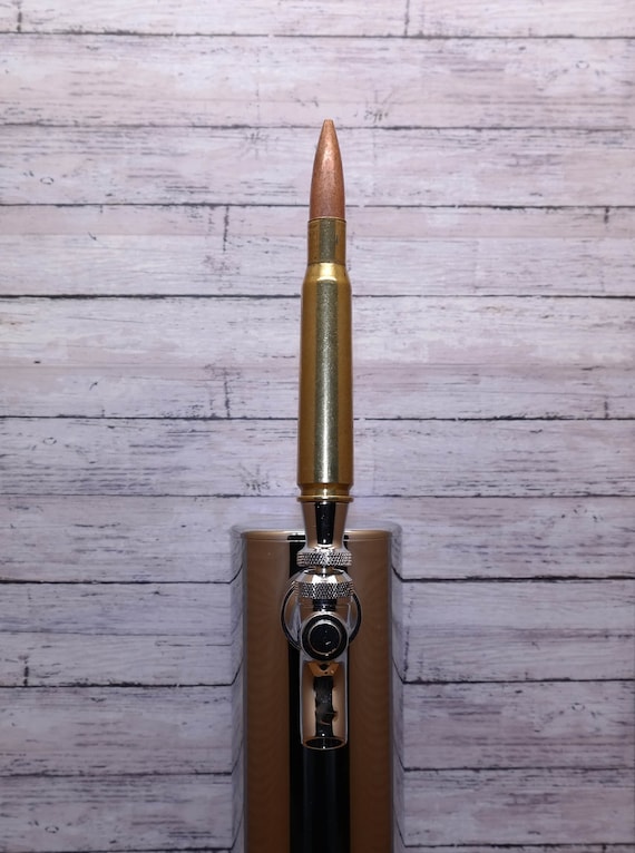 Handmade 50 Caliber Beer Tap Handle Upcycled Brass Copper