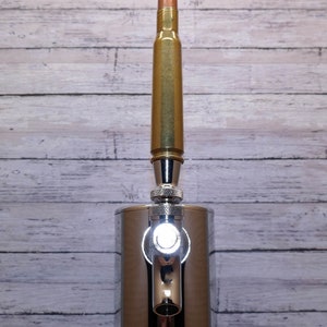 Handmade 50 Caliber Beer Tap Handle Upcycled Brass Copper image 2