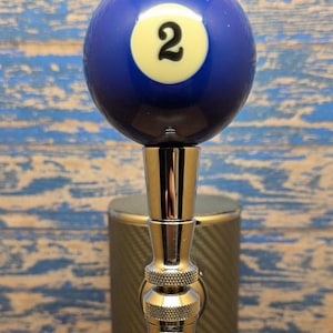 2 Ball Beer Tap Handle Handmade Real Billiard Pool Two Ball Upcycled Home Bar Man Cave Keg