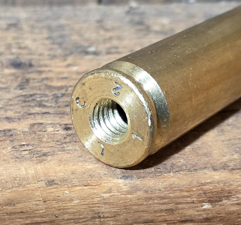 Handmade 50 Caliber Beer Tap Handle Upcycled Brass Copper image 5