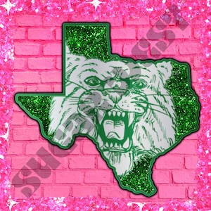Santo Wildcats *Texas Series* Glitter Logo DIGITAL DESIGN PNG