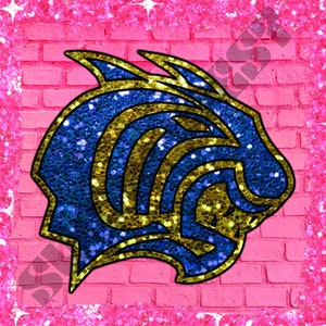 Piedmont Wildcats Glitter logo (Yellow) DIGITAL DESIGN