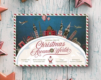 Christmas Around The World Party Invitations 3