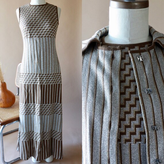 Cavo Knit Co-Ord 2 Pezzi Set Loose Manica Midi Gonna a maglia
