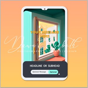 App Window Design Template for Social Media or Flyer Photoshop