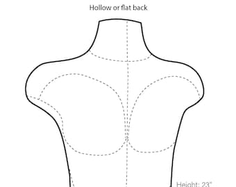 Male Form I Pattern for Tabletop or Wall Display EVA Foam