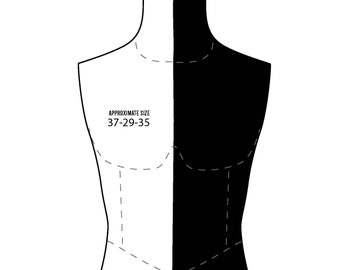Male Full Torso Mannequin Pattern for EVA Foam Crafting