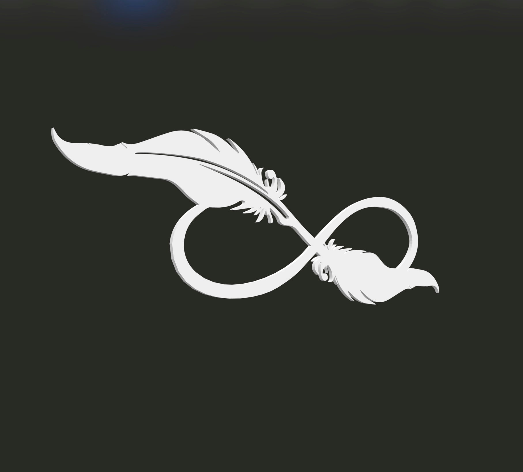 Flourished Feather Infinity Loop STL DIGITAL File for 3D Printing - Etsy
