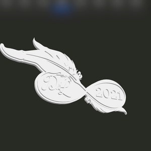 Flourished Feather Infinity Loop STL DIGITAL File for 3D Printing - Etsy