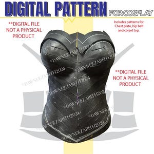 Wondrous Woman New 52 Inspired Corset, Chest and Hip Belt Digital Pattern for EVA foam Cosplay