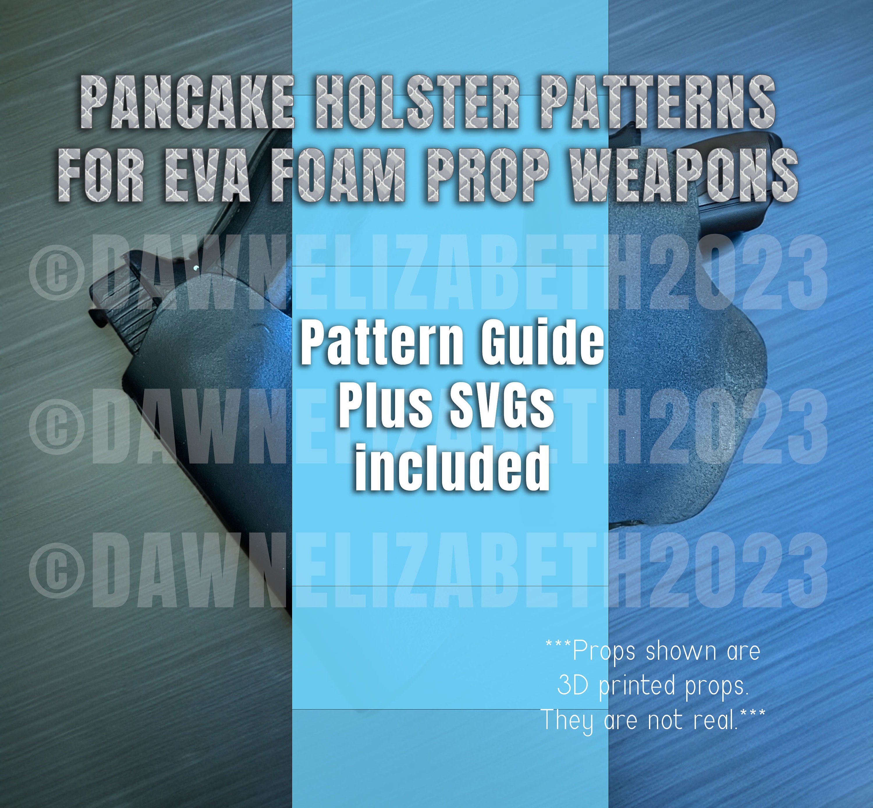 Holster Patterns for EVA Foam Prop Weapon for Cosplay