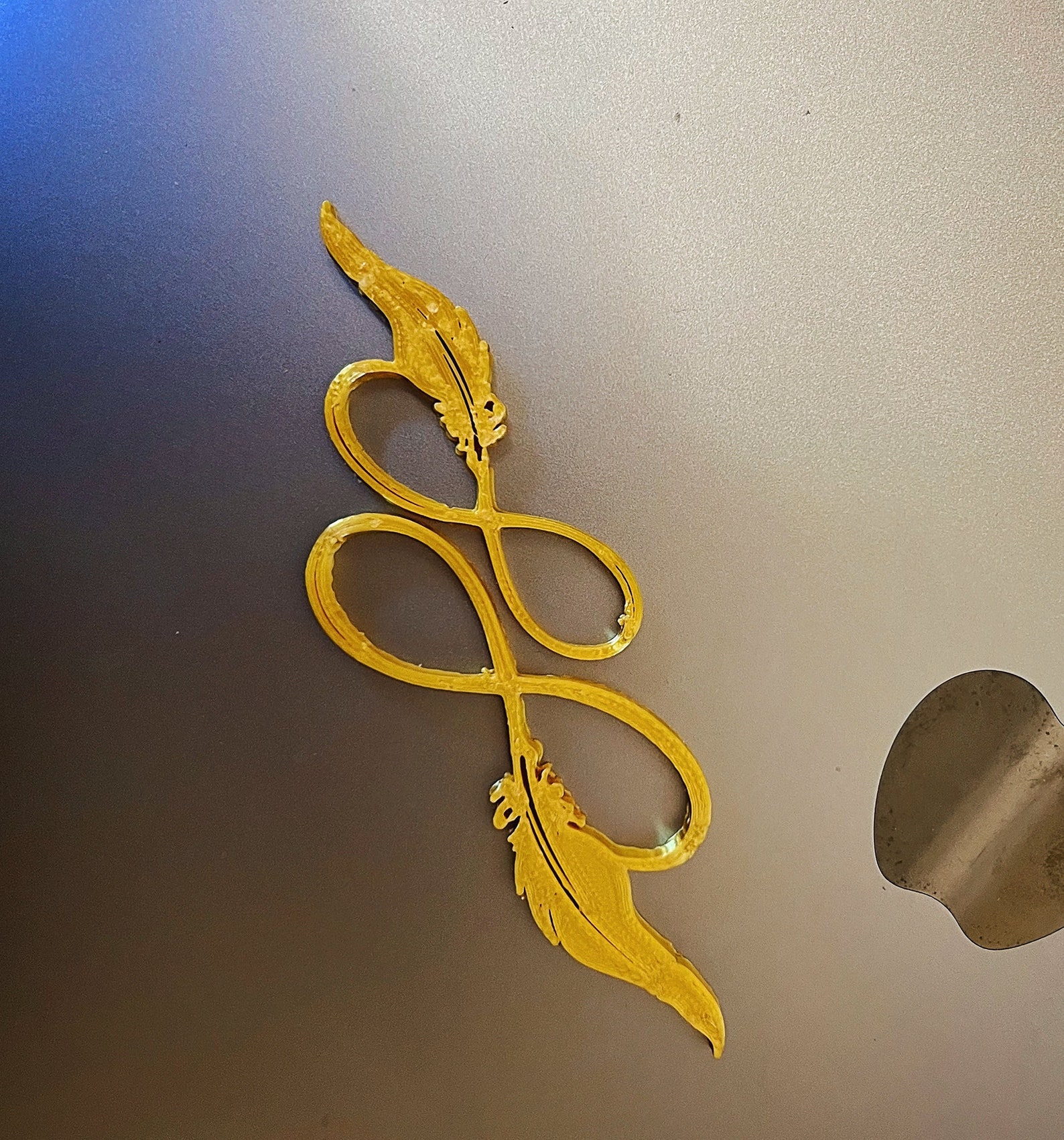 Flourished Feather Infinity Loop STL DIGITAL File for 3D Printing - Etsy