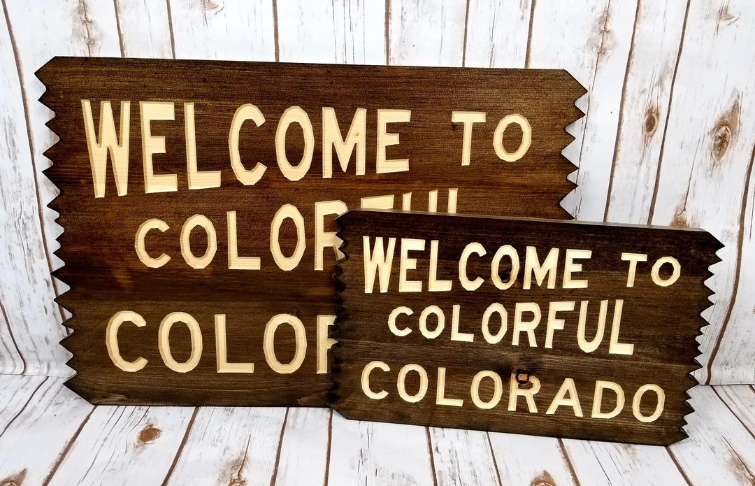 Welcome to Colorful Colorado Sign - Etsy