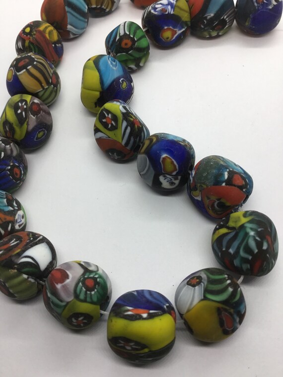 14-16mm Triangular Shape — Handcrafted Matte Mult… - image 2