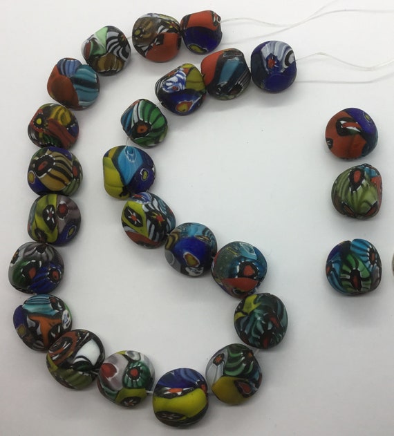 14-16mm Triangular Shape — Handcrafted Matte Mult… - image 1