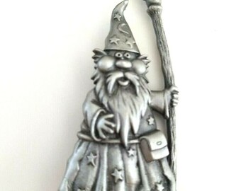JJ Jonette Mystical Merlin The Wizard Brooch Pin