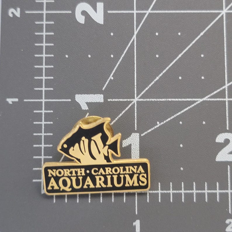 North Carolina Aquariums Tropical Fish Marine Life Vintage Pin image 4