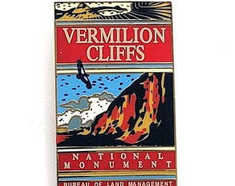 Pin de recuerdo de viaje del BLM del Monumento Nacional Vermilion Cliffs, Arizona y Utah