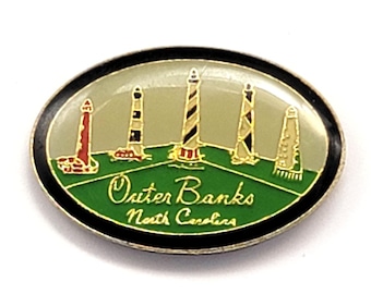 Faros de Outer Banks Pin Costa Marítima de Carolina del Norte Vintage