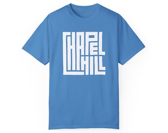 Camiseta unisex teñida en prenda Chapel Hill / University / Comfort Colors