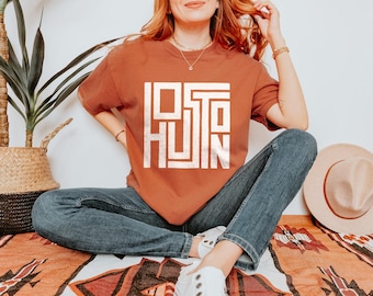 Houston Comfort Colors T-Shirt | Bauhaus Typography Tee
