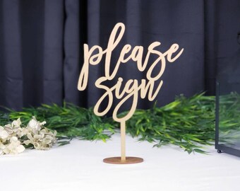 Please Sign | Wedding Guest Book Sign