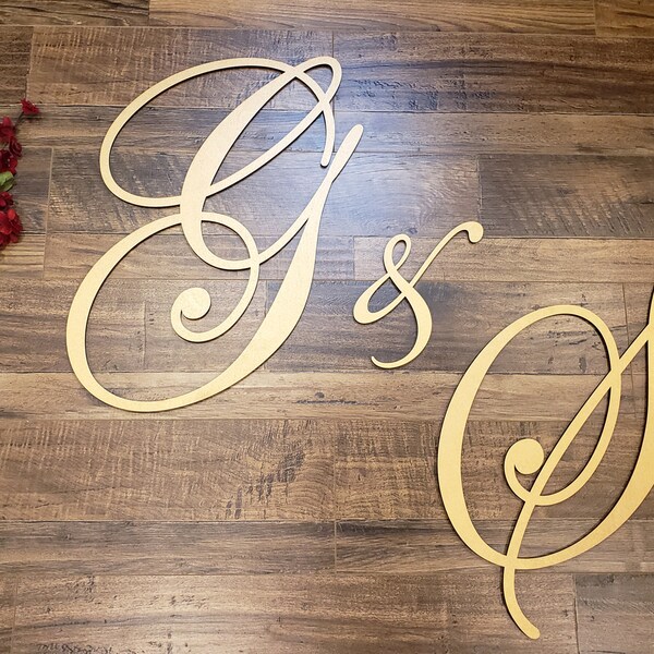 Grandes initiales de mariage | Grandes lettres et esperluette | Lettres en bois