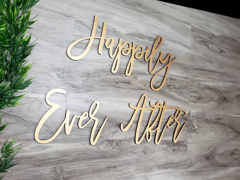 Happily Ever After Wall Sign 3 Piece Set image 2