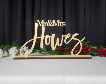 Mr. & Mrs. Last Name Sign | Head Table Sign | Top Table