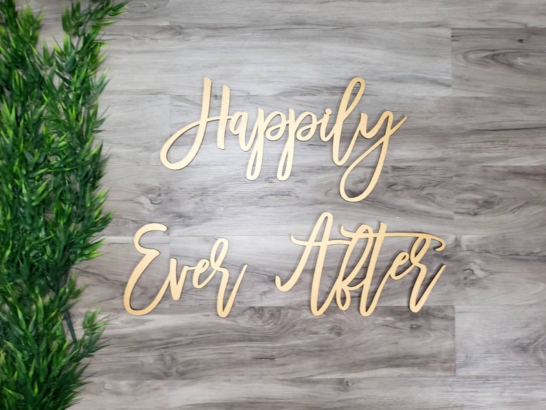 Happily Ever After Wall Sign 3 Piece Set image 1
