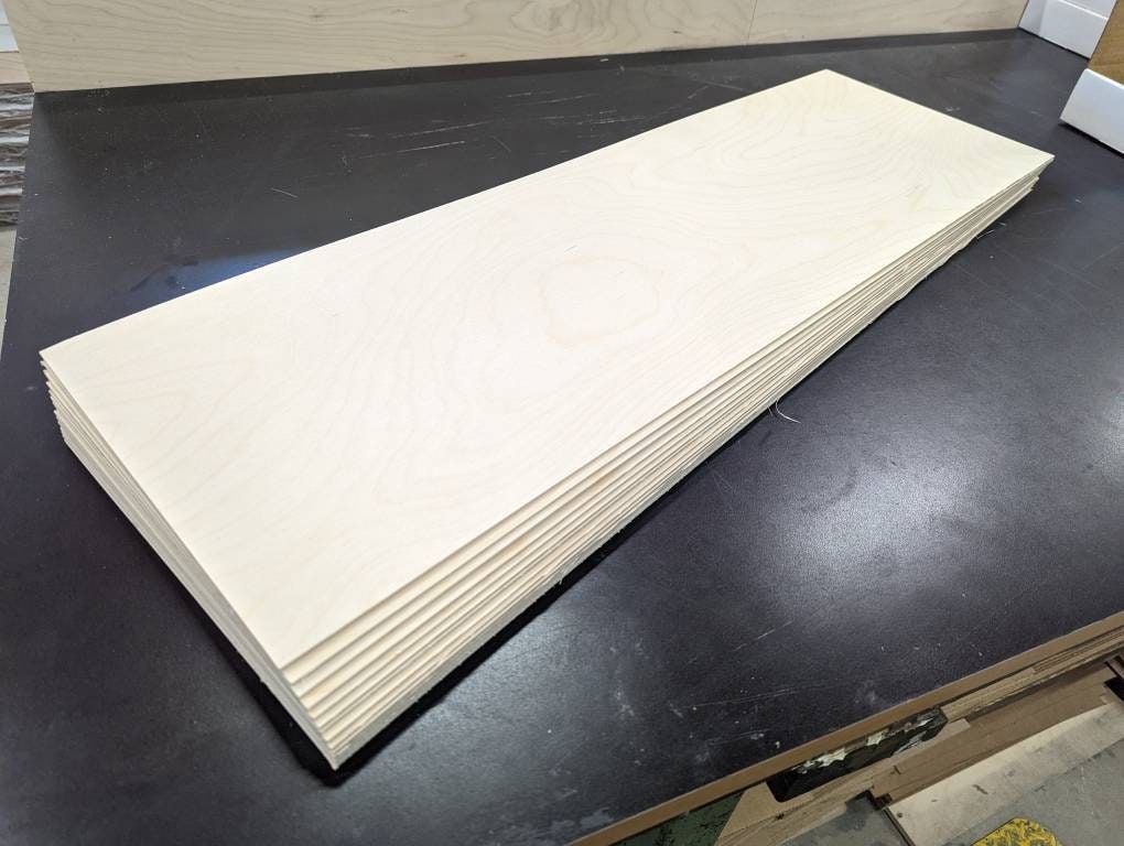 12 X 12 Birch Plywood 1/8 3MM, Grade B/BB, Laser Engraving and Cutter  Ready. 10/20/40 Piece Pack Sizes 