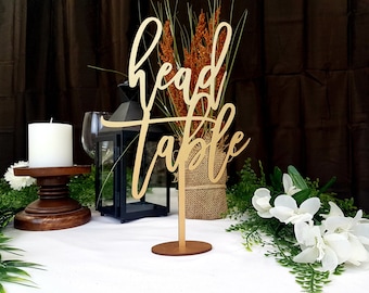Head Table Wood Signs | Personalized Wedding Ideas | Laser Cut Wood | Wedding Signs