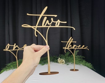 Large Wedding Table Numbers | Classy Gold Table Numbers Wedding Reception