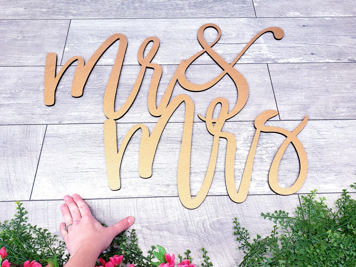 Mr and Mrs Sign Wedding Decor Backdrop Sign Wood Letters | Etsy
