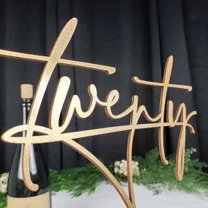 Large Wedding Table Numbers Classy Gold Table Numbers Wedding Reception image 8