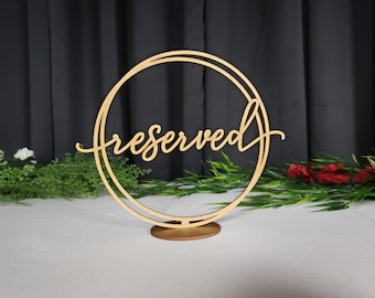 Reserved Table Sign | Circle Table Sign