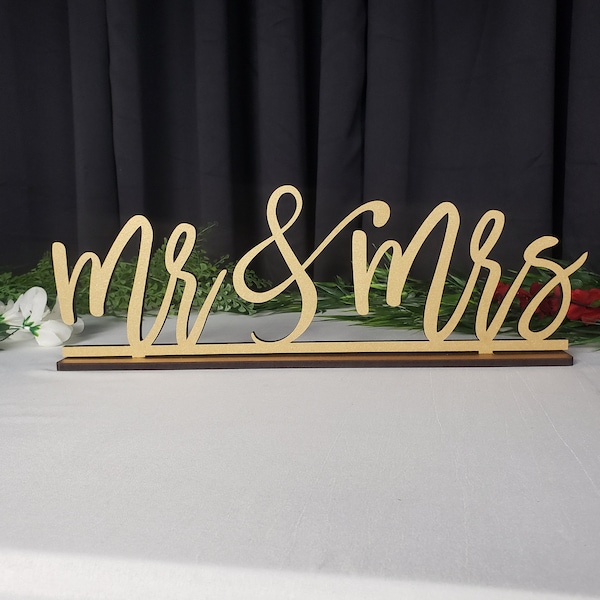 Mr. & Mrs. Head Table Sign | Top Table