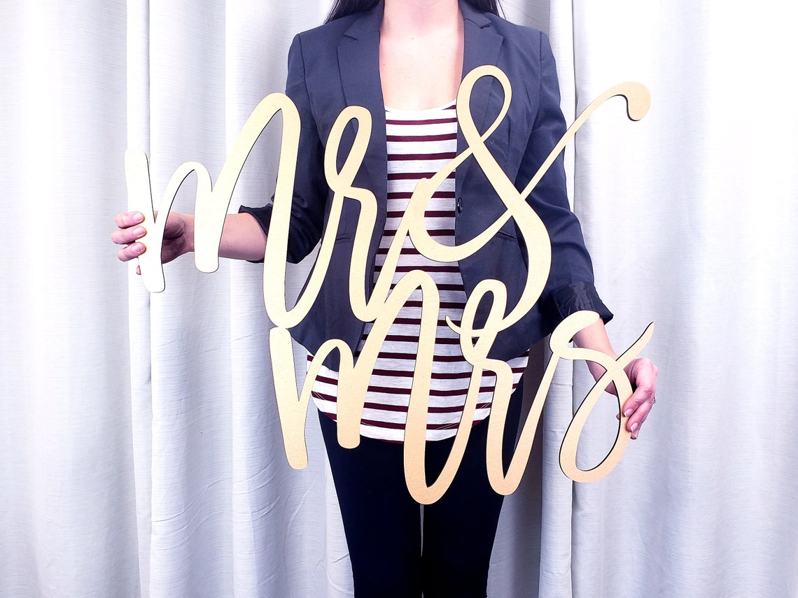 Mr and Mrs Sign Wedding Decor Backdrop Sign Wood Letters | Etsy