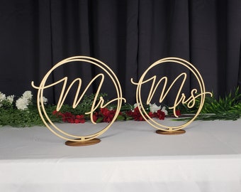 Mr and Mrs 2 Piece Set | Head Table Signs | Set of 2