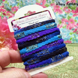5yds Blue Purple Black Yarn Ribbon, Dark Horse Discontinued, Gift wrapping, Dreamcatcher DIY Crafting Embellishment Trim