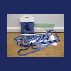 3yds Royal Blues Velvet cinta con hilos metálicos bordados en el centro, envoltura de regalo, Dreamcatcher DIY Crafting Embellishment Trim
