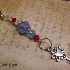 KEY HEART Dangle Charm, Zipper Charms, Junk Journal Charm, Embellishment, Zipper Pull, Planner, Purse, Travelers Notebook, Key chain Jewelry