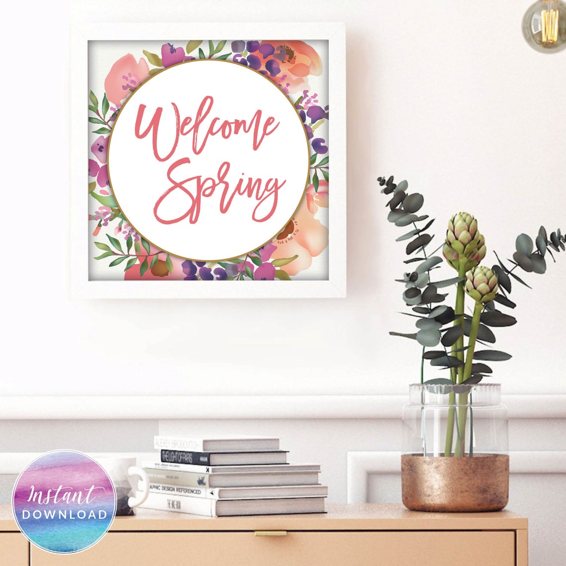 Welcome Spring Sign - Etsy