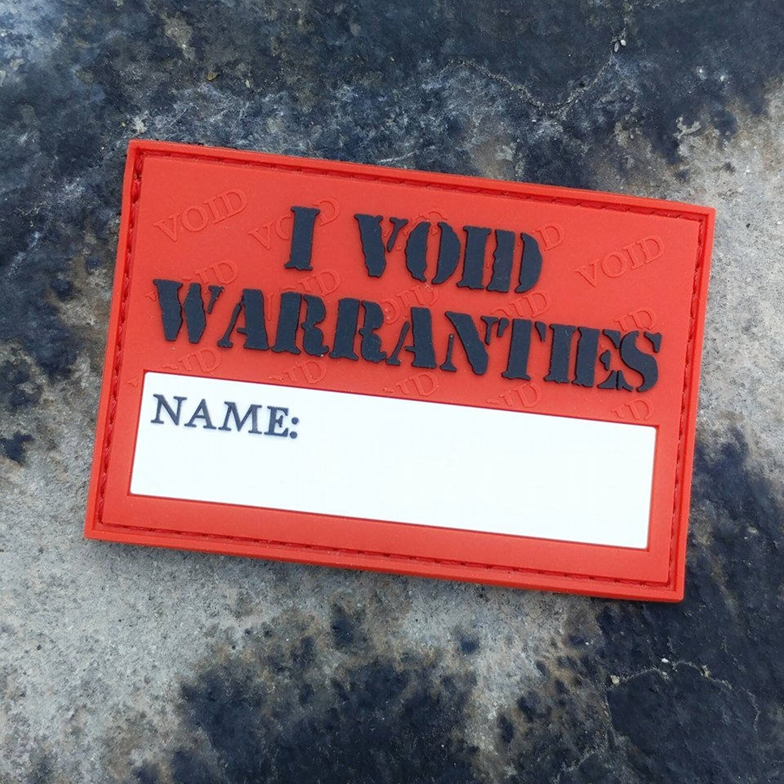 I Void Warranties PVC Patch Etsy