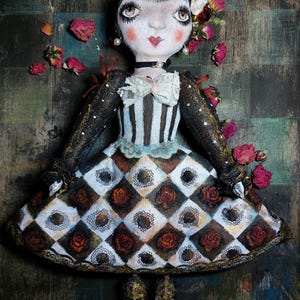 Art wall doll painting textile Frida