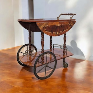 Italian Inlaid Bar Cart - Etsy