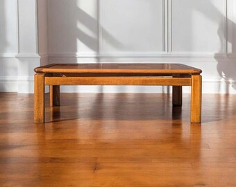 Vintage Coffee Table, Rectangular, Mid Century, MCM, Retro, Oak