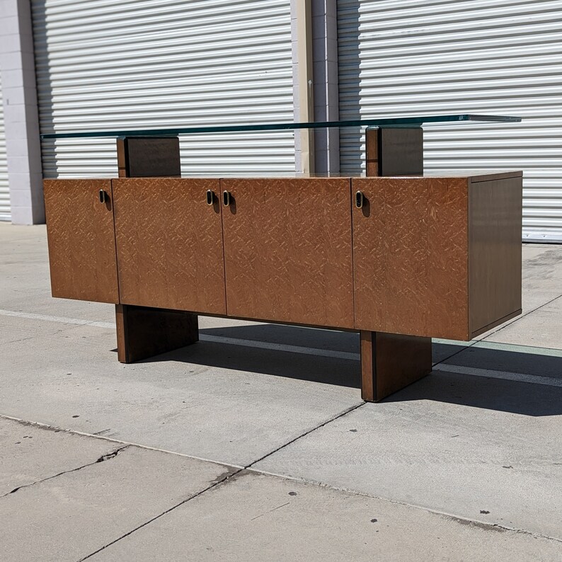 Vintage Bernhardt Buffet Aniline Dyed Birdseye Maple Thick Etsy