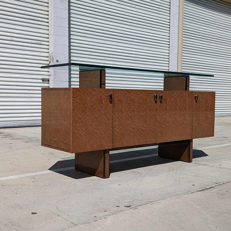 Vintage Bernhardt Buffet Aniline Dyed Birdseye Maple Thick Etsy