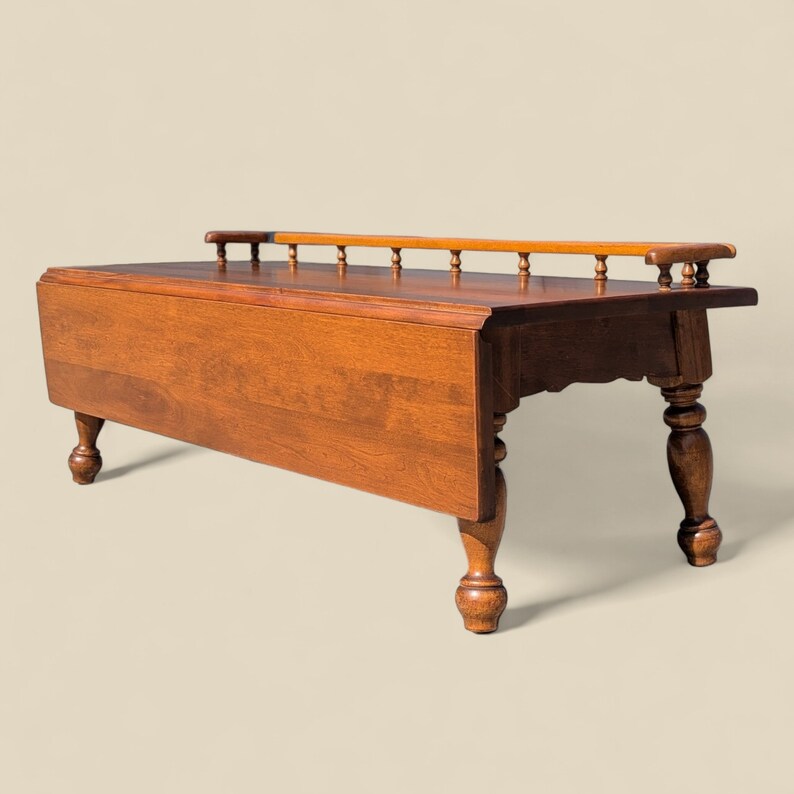 Early American Coffee Table, Solid Wood, Drop Leaf, Traditional, Living Room - Etsy